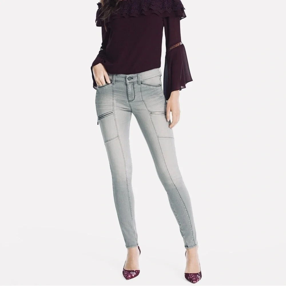White House Black Market Gray Women Jeans - Picture 2 of 16